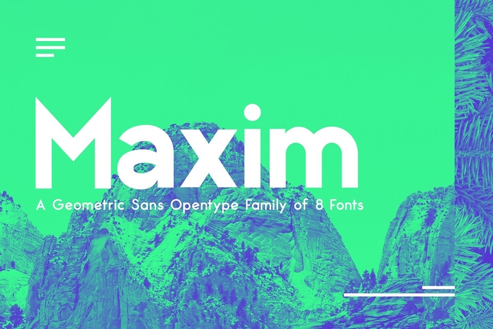Пример шрифта Maxim Sans